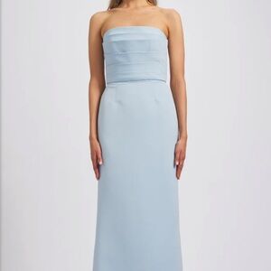 Bridesmaid- Amsale Sonia Ice Blue